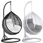 Shangjie Cheap Price Indoor Outdoor Rattan Modern Hanging Swing Chair Bamboo Patio Rattan Wicker Egg Swing clear Chair