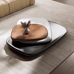 Rotating Coffee Table Modern Light Luxury Italian Style Minimalist Special-shaped Internet Coffee Table