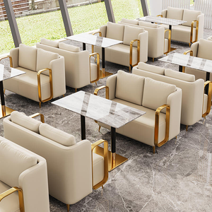 Factory Direct Sales Simple Restaurant Furniture Table and Chair Set Cafe Catering Custom Booth Seating for Restaurant Hotel