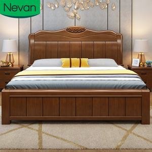 Wholesale Chinese Style Master Bedroom Furniture Set Easy Assembly king Size Queen Wooden Models Modern Bed Frame