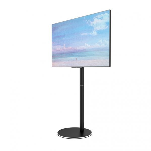 Modern Elegant Tv Stand in Living Room Studio Tv Floor Stand With Lamp and Wheels on Base for LG