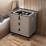 Modern Simple Furniture Solid Wood Smart Nightstands Wholesale Cheap Bedroom Furniture Drawer Storage Smart Bedside Table