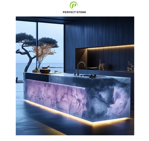 Custom Nature Onyx Marble Table Jade Luxury Crystal Table Furniture Elegant Dining Table Premium Stone Furniture Manufacturer