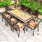 Hot Selling Aluminum Garden Sets Outdoor Balcony Furniture Cast Aluminium Frame Dining Set for Home Use