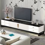 2025 Hot Selling Modern Wooden TV Stand and Coffee Table Set Feature Storage Panel Wood Style for Living Room or Hall